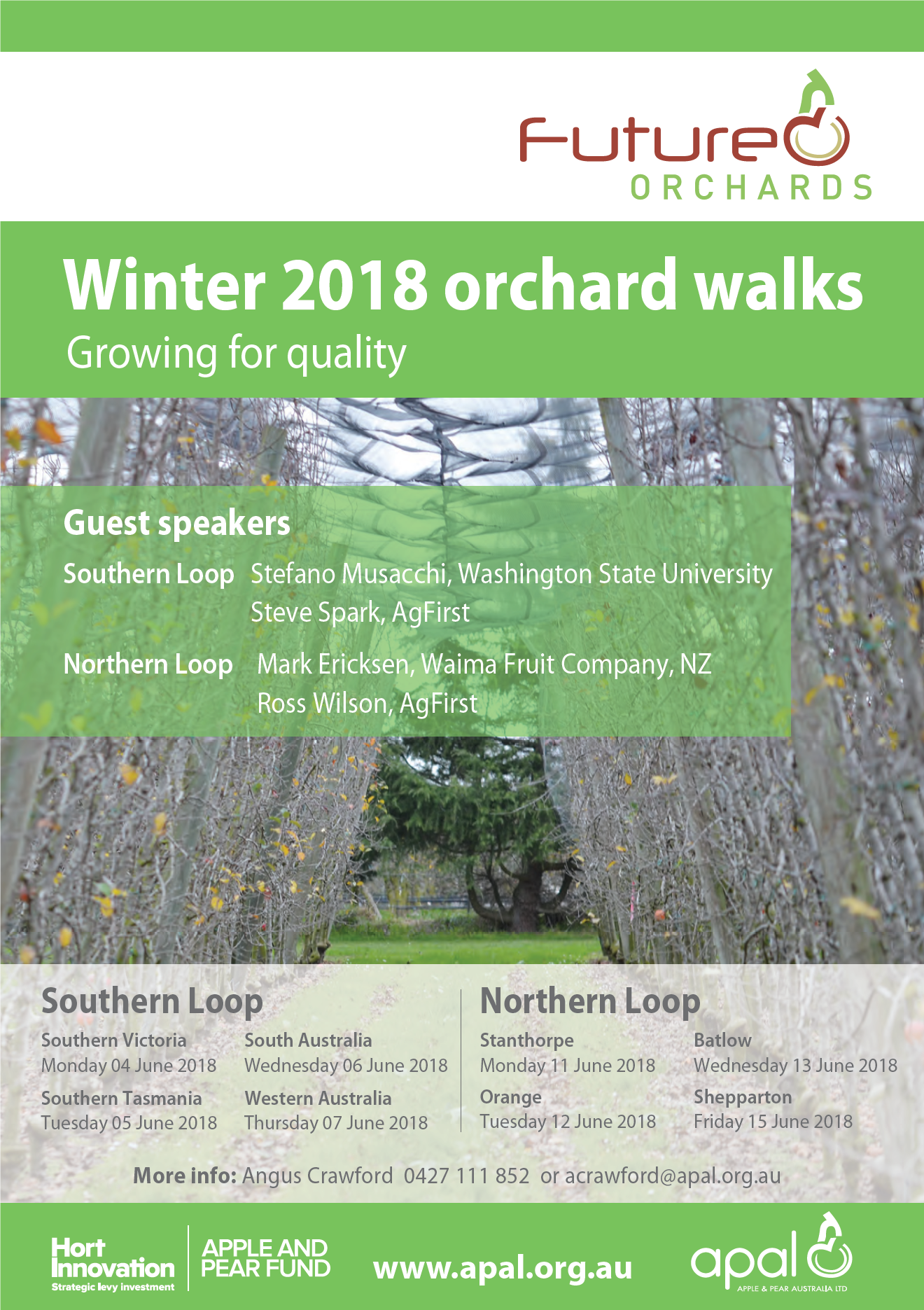 Future Orchards walks winter 2018 flyer