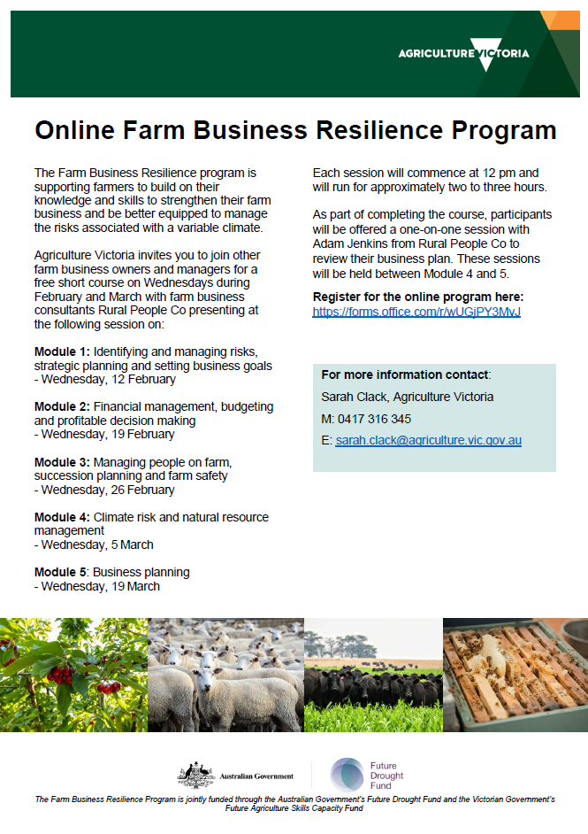 Online Farm Business Resilience Program 