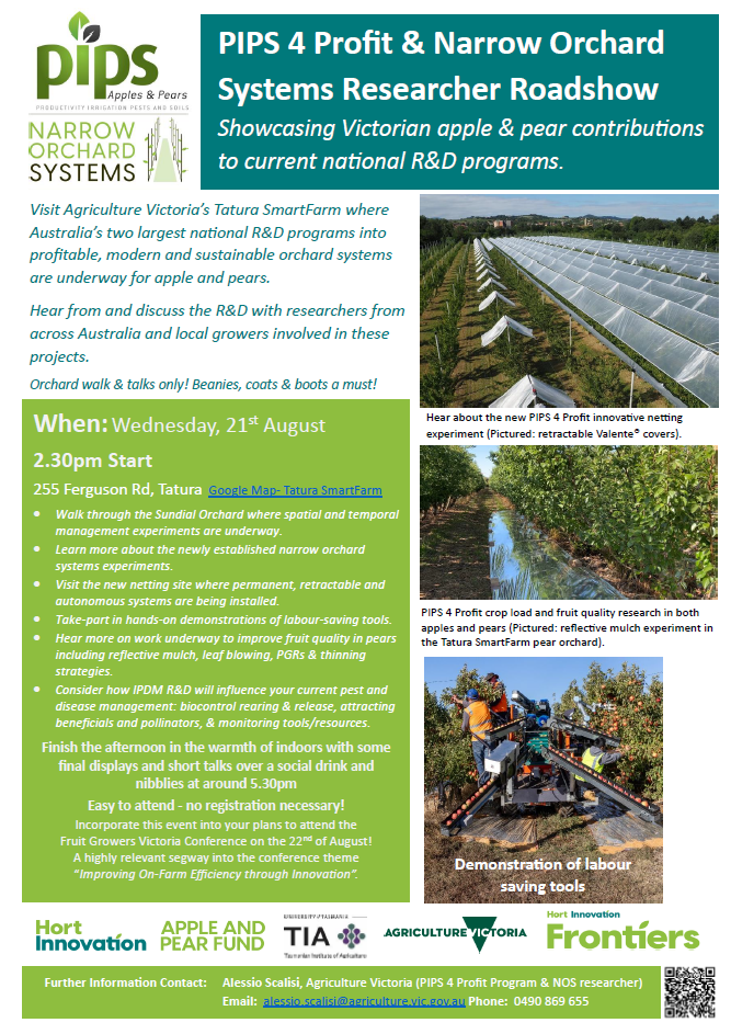 PIPS 4 Profit & Narrow Orchard Systems Researcher Roadshow 