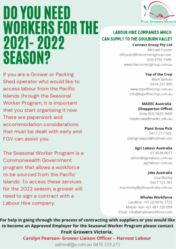 Seasonal Worker Program Brochure