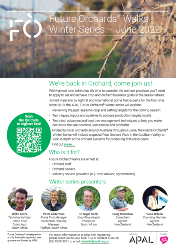 Future Orchards Northern 'Winter Orchard Walk'- Thursday 16th June 2022 from 10:00am-1:00pm, Shepparton