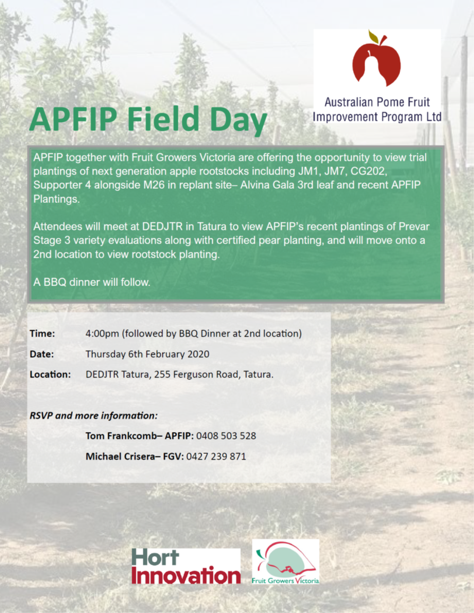 APFIP Field Day- Thursday 6th February 2020