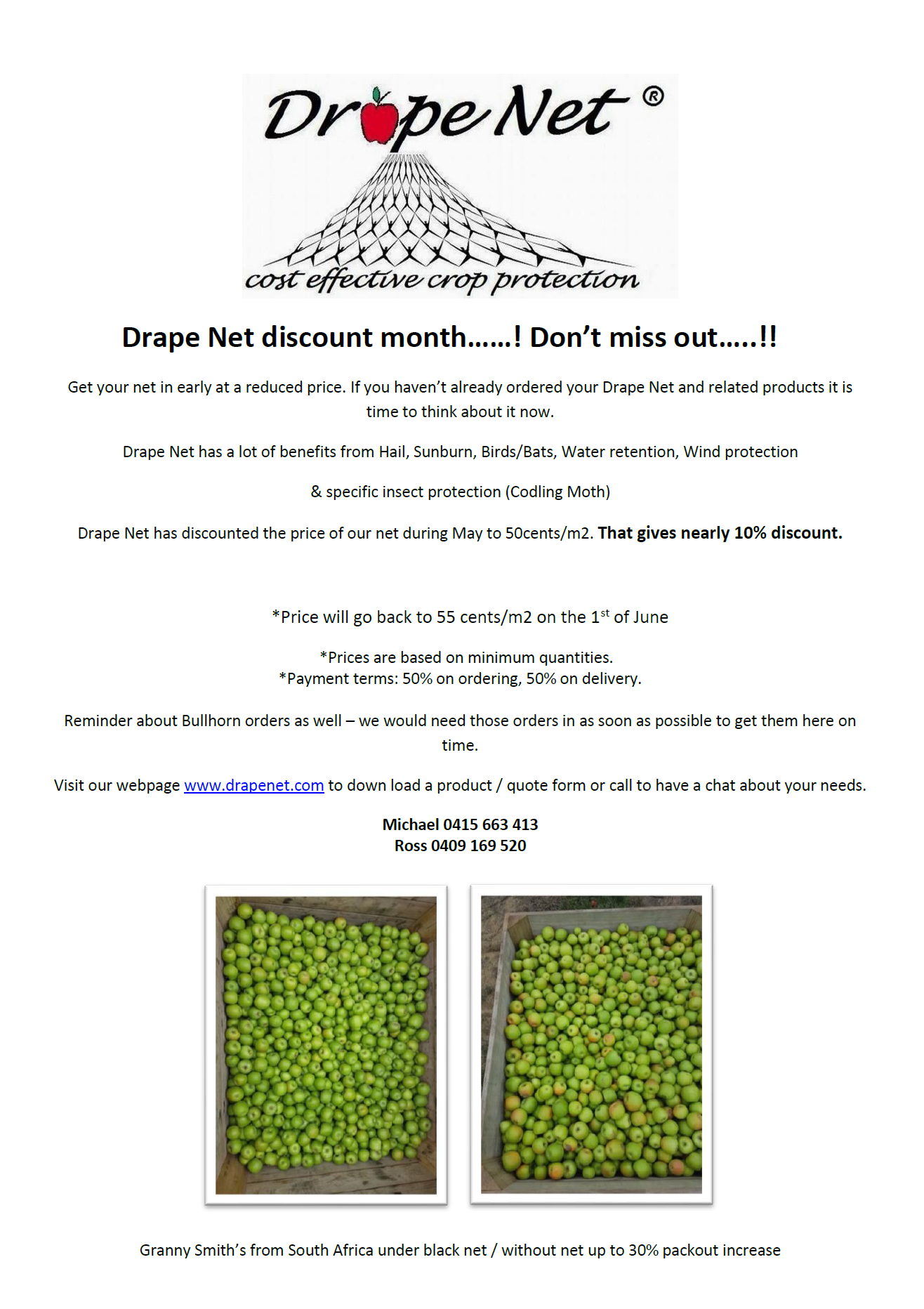 Drape Net Discount Month- Don't miss out!