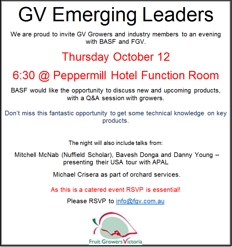 Emerging Leader Group Meeting - Thursday, 12 October 2017.