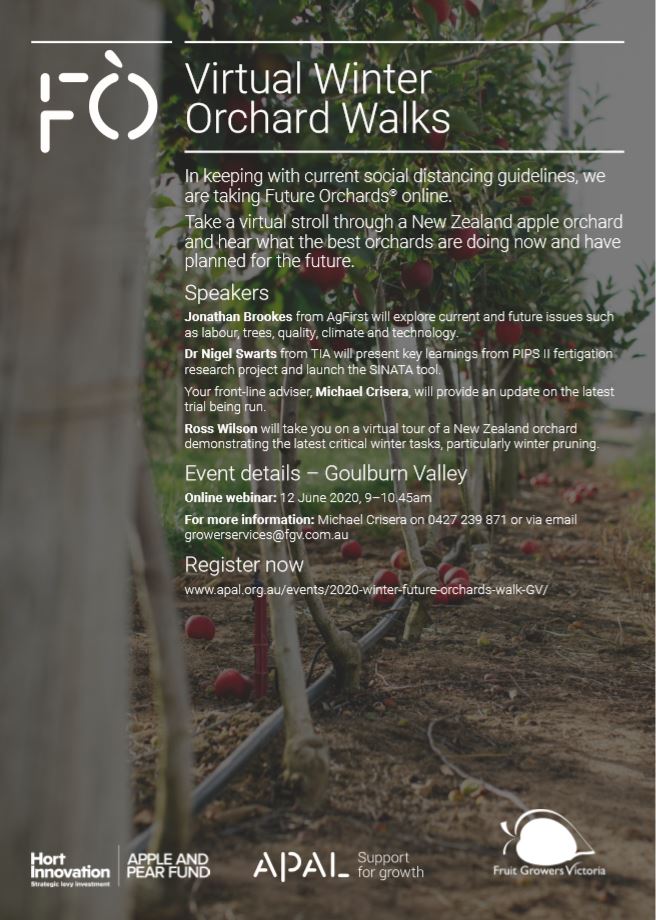 Future Orchards 'Virtual Winter Orchard Walk- Goulburn Valley- 12 June, 9:00am-10:45am