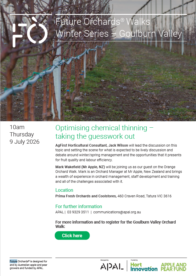 Future Orchards Walks - Winter Series - Goulburn Valley