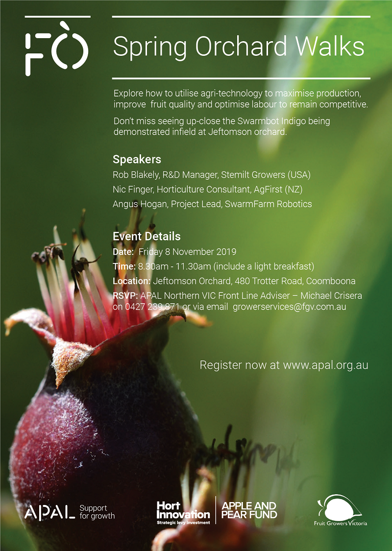 Northern Vic Future Orchard Walk on Friday, 08 November at Jeftomson Orchard, Coomboona