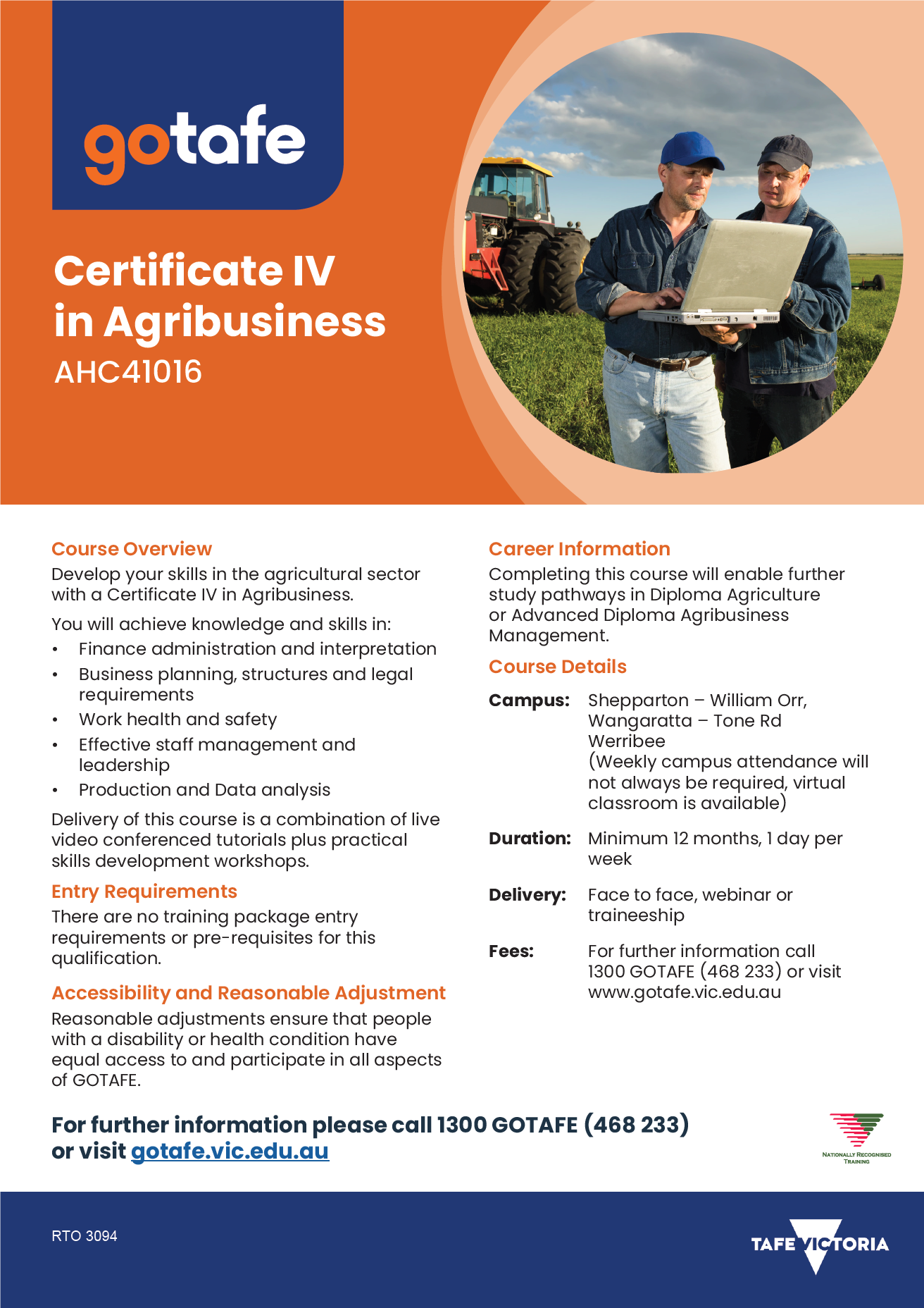 GOTAFE- Certificate IV in Agribusiness