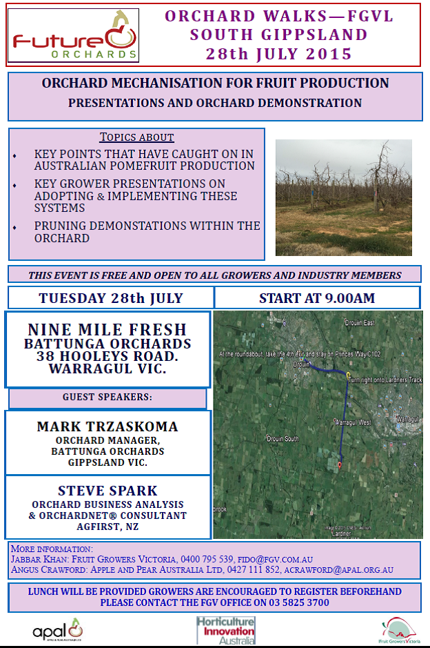 South Gippsland Future Orchard Walk-28 July 2015