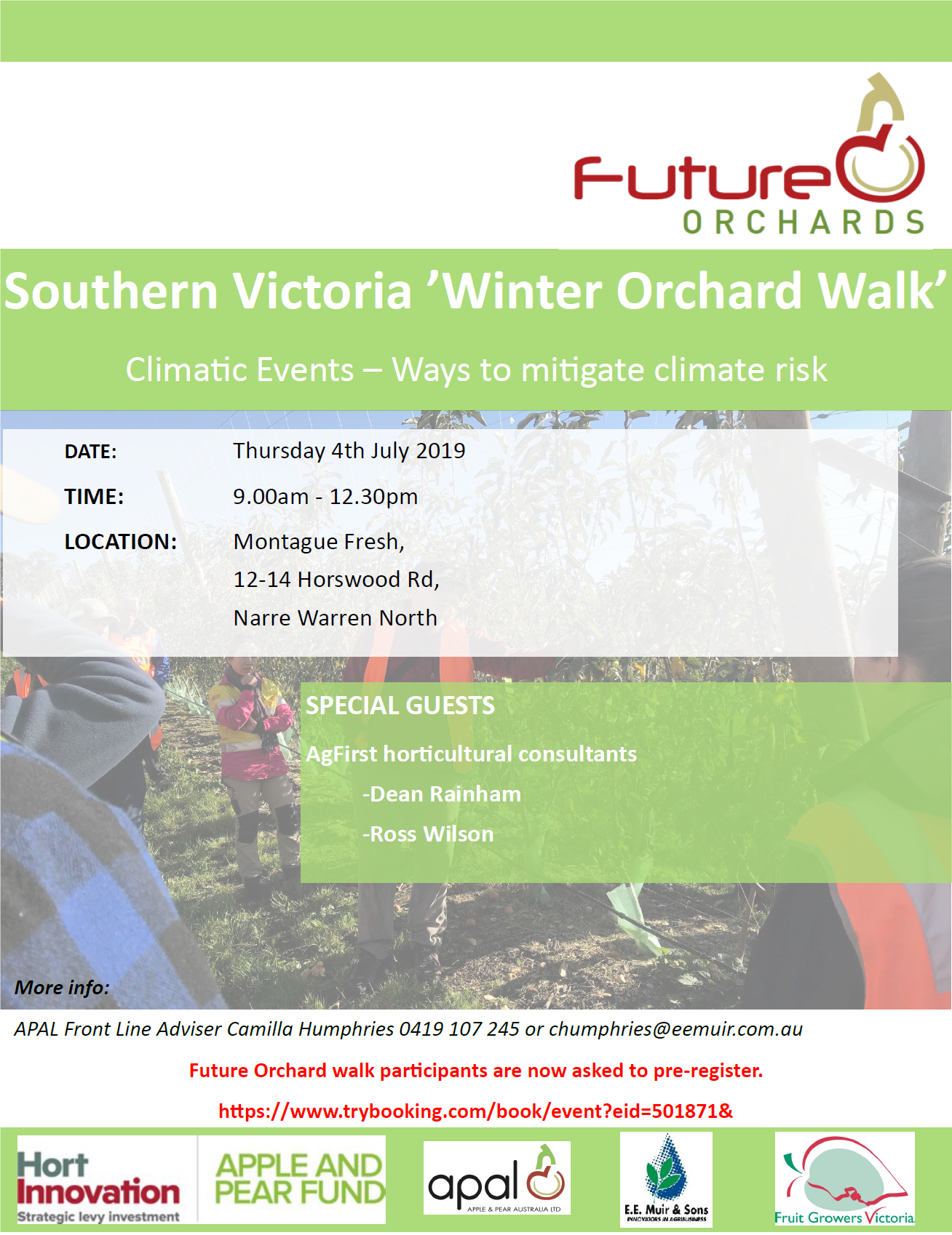 Southern Victoria Future Orchards 'Winter Orchard Walk'- Thursday 4th July 2019 from 9:00am-12:30pm